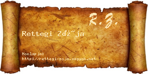 Rettegi Zója névjegykártya